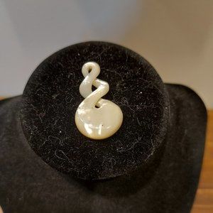 Abalone Shell Twisted Flame Pendant